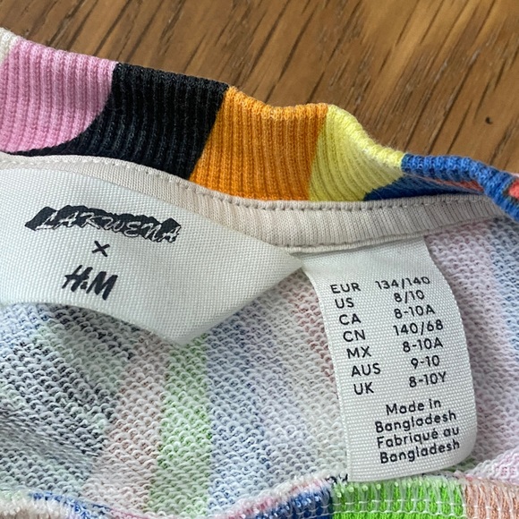 H&M x Lakwena Kids Multicolor Sweatshirt Size 8 - Picture 4 of 5